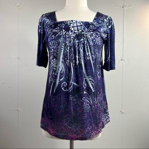 Style & Co. Bohemian style Blouse, M